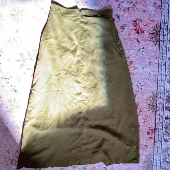 Vintage green Sima high waisted midi skirt size 40! - Picture 4 of 5